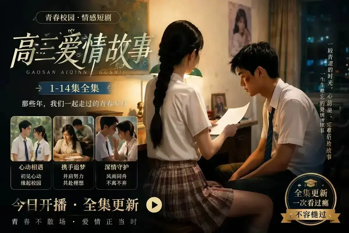 《B中爱情故事》AI短剧未删减完整版 - 误会篇4KHDR高清画质 - 百度网盘在线秒存免费观看 - 高甜校园爱情短剧