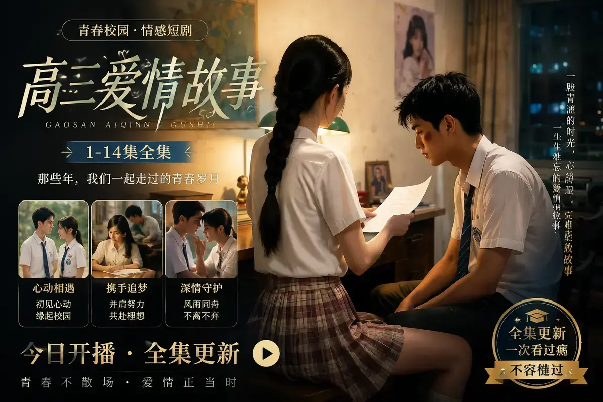 《AI 短剧高三爱情故事》高清完整版在线观看 - 初见心动误会虐心毕业告白 - 高三爱情故事中字无删减全集免费资源分享